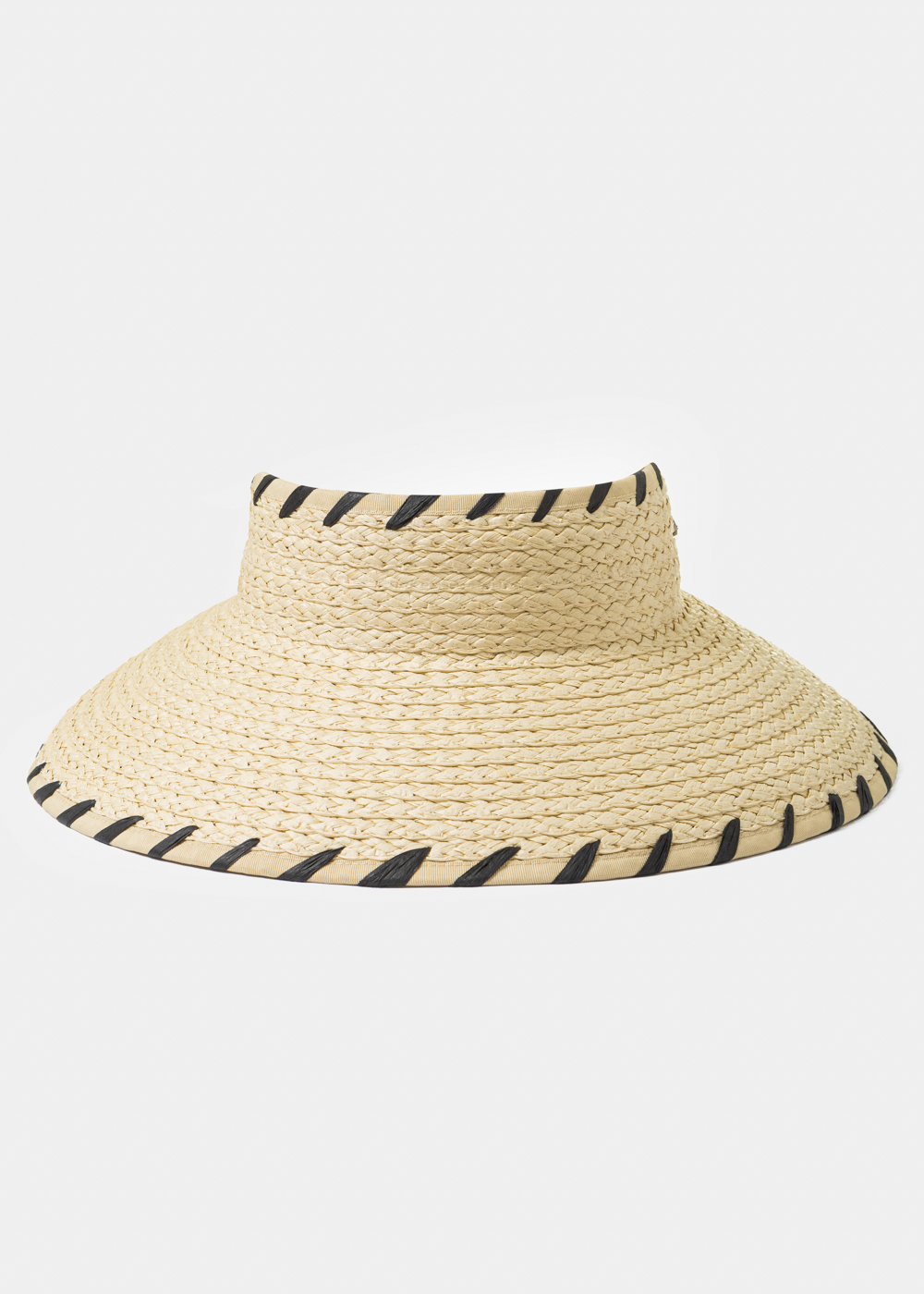 Beige Top Opened Straw Hat